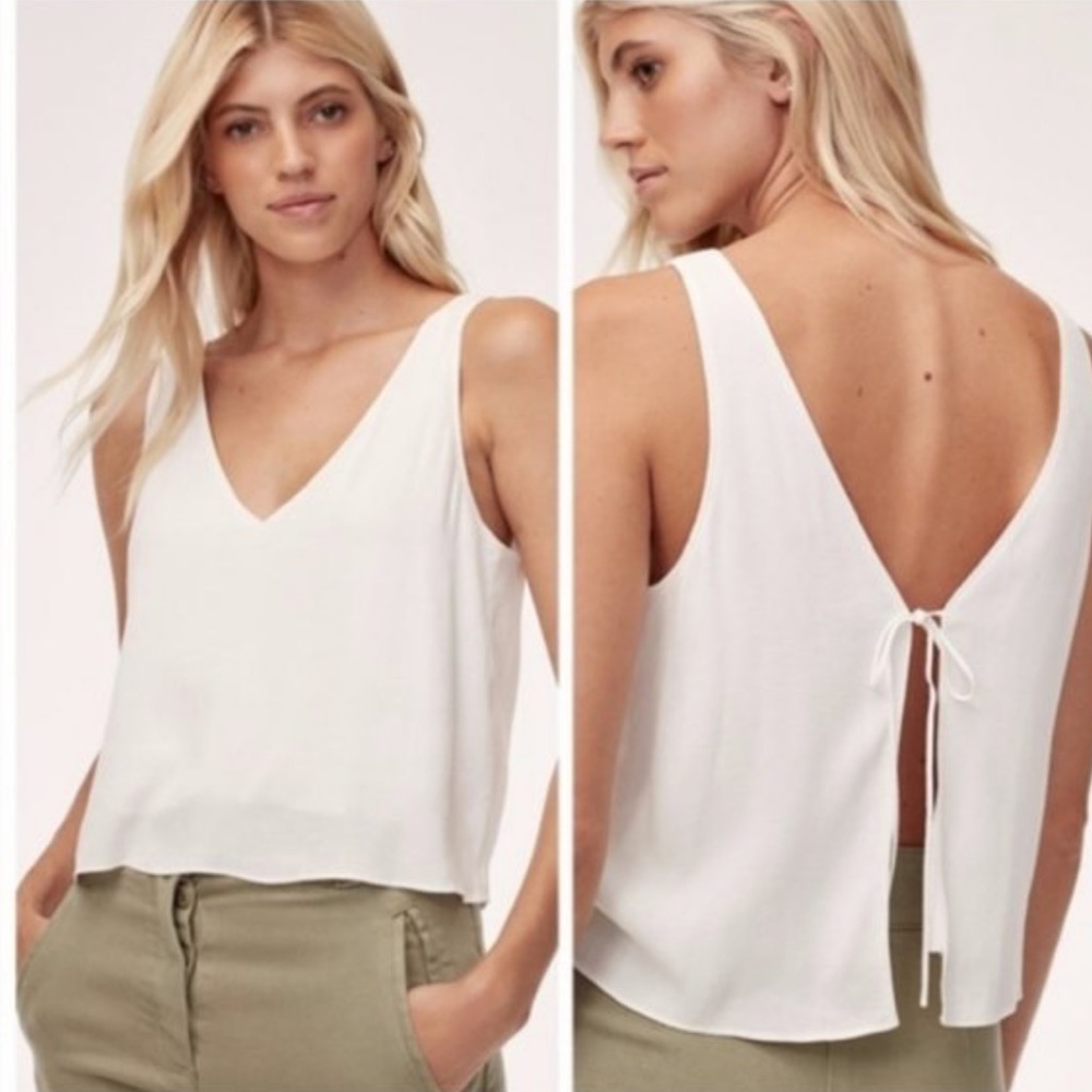 Pink Aritzia Open Back Tank